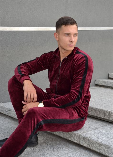 velvet tracksuit mens designer|velour tracksuit old man.